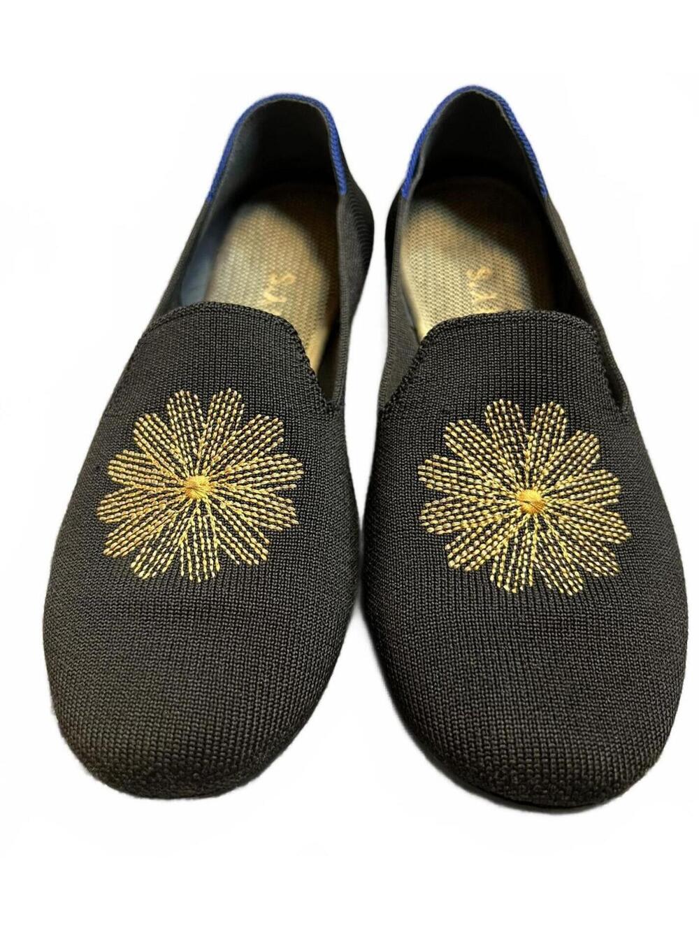 Rothy's Limited Edition Holiday Golden Sunburst Loafers Whimsigoth Size W9 - Picture 6 of 8